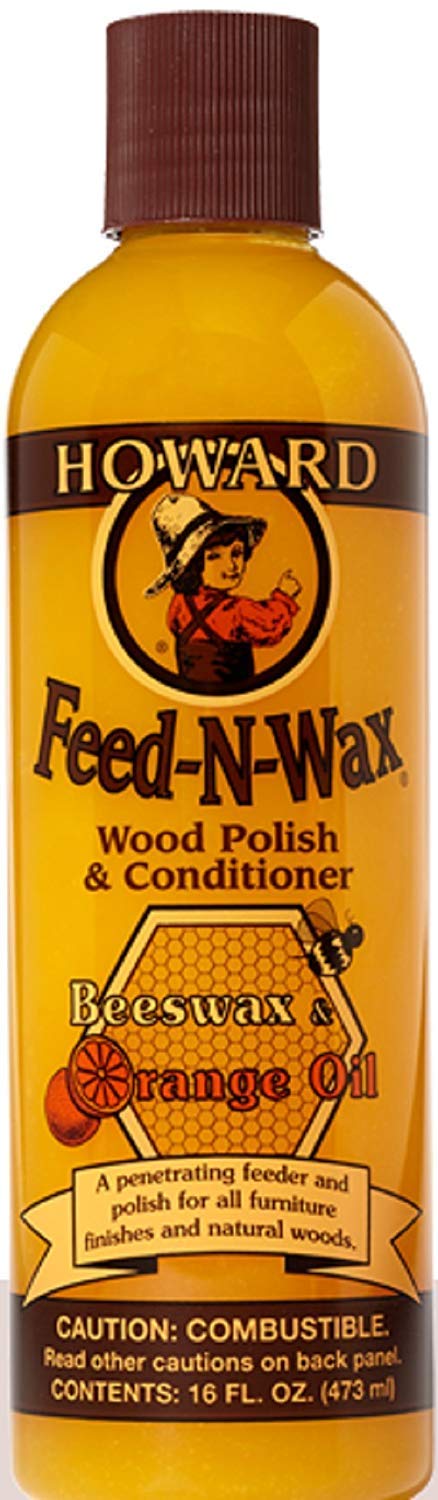 Howard Products Feed-N-Wax Wood Polish & Conditioner, Orange (6, 16 oz)
