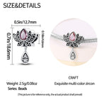 HappyStar 925 Sterling Silver Charms for Bracelets and Necklaces,Combination Dangle Pendants Beads Charms Jewelry Gift for Couples Sisters.（With Spacer Beads）