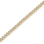 PAVOI CZ Tennis Bracelet for Women, 14K Gold Plated, Yellow Gold, 7IN