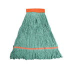 Nine Forty 2-Pack Industrial and Commercial-Grade Looped End Wet Mop Head Refill - Heavy Duty 20 Inch 4-Ply Premium Synthetic Yarn - for Optimal Absorption and Durability - Green (2 Pack, Large)