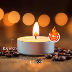Hypmis 200-Pack Tea Lights Candles Bulk, 4.5 Hours Burns Palm Tealights