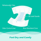 SUNKISS TrustPlus Adult Diapers with Maximum Absorbency, Unisex Disposable Incontinence Briefs with Tabs for Men and Women, Odor Control, XLarge, 15 Count