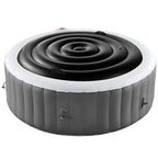 Tlswshsy 4.5 Ft Inflatable Hot Tub Cover- Energy Saving lid for Round Hot Tub- Foldable Protective Rain Overflow Cover for Outdoor Inflatable Hot Tubs (Black)
