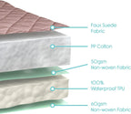 Sures Waterproof Chair Pads for Incontinence (22" x 21") - Washable, Waterproof Seat Protector - Chair Protector Seat Cover - Absorbent Pad for Bed, Seat, Car, Wheelchair & Recliner (Brown, 4 Pack)