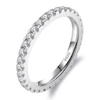 Delzzad Moissanite Wedding Band for Women, Full Eternity Stackable Ring