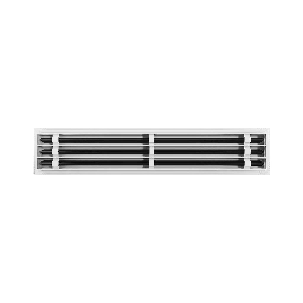 BUILDMART - 30x6 Modern AC Vent Cover - Decorative White Aluminum Air Vent - Standard Linear Slot Diffuser - Heating and Cooling Register Grille for Ceiling, Walls & Floors - Texas Buildmart
