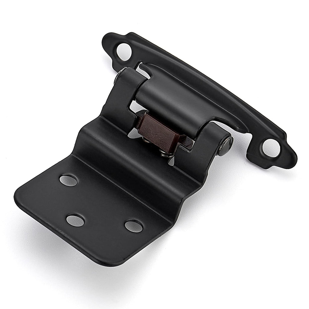 Ravinte 3/8" Inset Matte Black Cabinet Hinges 60 Pack (30 Pairs)