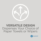 Universal Centerpull Paper Towel and Wiper Dispenser by GP PRO (Georgia-Pacific), Black, 54050, 10.25” W x 10.75” D x 12.625” H, 1 Dispenser