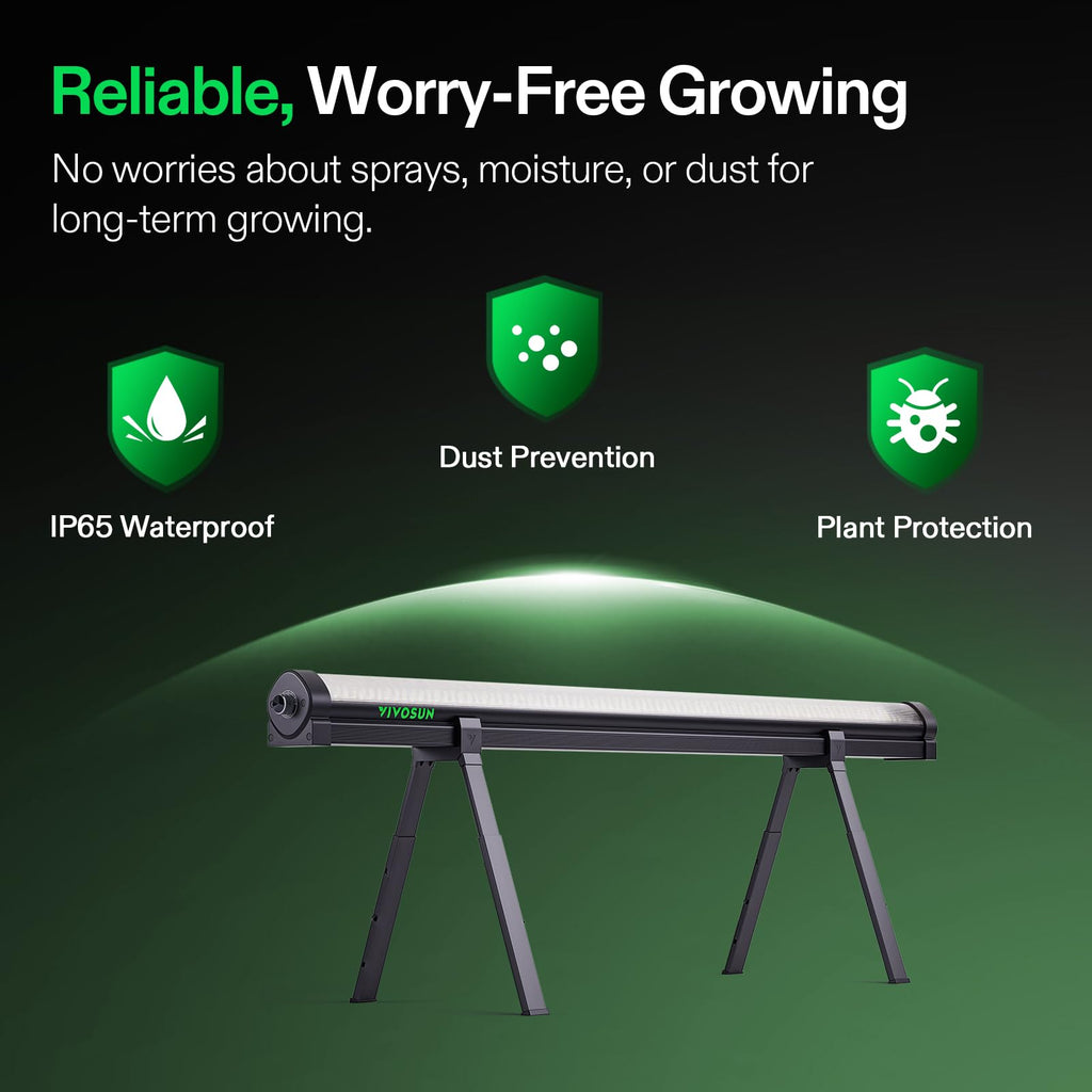 VIVOSUN LumaRay Under Canopy Grow Light, Full Spectrum Dimmable LED Grow Lights for Grow Tents, Greenhouses, SGS Compatible, 100W, 3.28 ft, 1 Pack