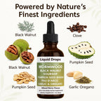 ipxkwll Prozen Wormwood Gut Cleanse Liquid Drops, Black Walnut Wormwood Clove Liquid Extract with Soursop & Oregano Oil - Supports Digestive Health, Energy Boost - 2 Fl Oz (1)