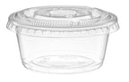 3.25 oz - 200 Sets Clear Diposable Plastic Portion Cups With Lids, Small Mini Containers For Portion Controll, Jello Shots, Meal Prep, Sauce Cups, Slime, Condiments, Disposable Souffle Cups