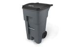 Rubbermaid Commercial Products BRUTE Rollout Plastic Trash/Garbage Can/Bin with Wheels 65 Gal for Restaurants/Hospitals/Offices/Back of House/Warehouses/Home