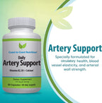 Coast to Coast Nutrition Artery Support - Artery & Circulation Supplements for Blood Flow – Vitamin K2 & D3 Blood Circulation Supplements for Men and Women - 60 Capsules
