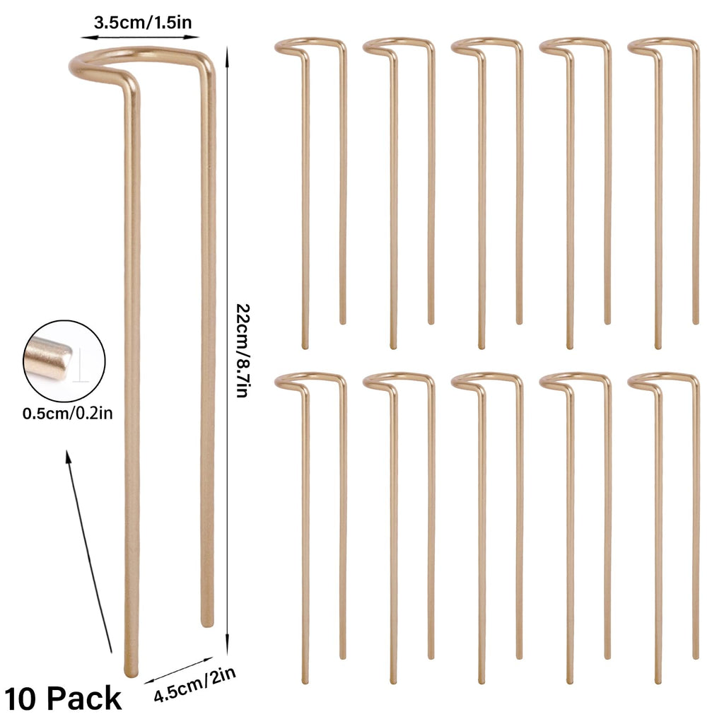 GOOOXIM 8.7 Inch Indoor Plant Trellis 10 Pack Small Gold Plant Supports