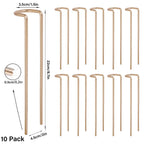 GOOOXIM 8.7 Inch Indoor Plant Trellis 10 Pack Small Gold Plant Supports