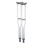 BodyMed Aluminum Crutches, Tall (Pair) - Adjustable Height (5'10" - 6'6"), Lightweight Design, Padded Underarm Cushions & Hand Grips, Non-Slip Rubber Tips - Supports Up to 300 Pounds