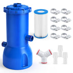 Above Ground Pool Filter Pump, 1000 GPH Powerful Swimming Pool Cartridge Filter Pump, ETL Certified Water Circulation and Filtration System with GFCI Protection - Keep Water Crystal Clean
