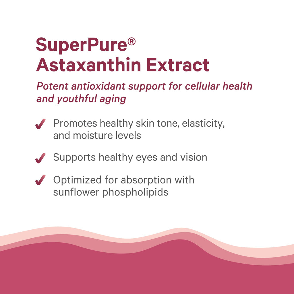 PURE SYNERGY SuperPure Astaxanthin Extract | Organic Astaxanthin from Algae with Sunflower Lecithin | Antioxidant Support for Skin and Eye Health (60 Capsules)