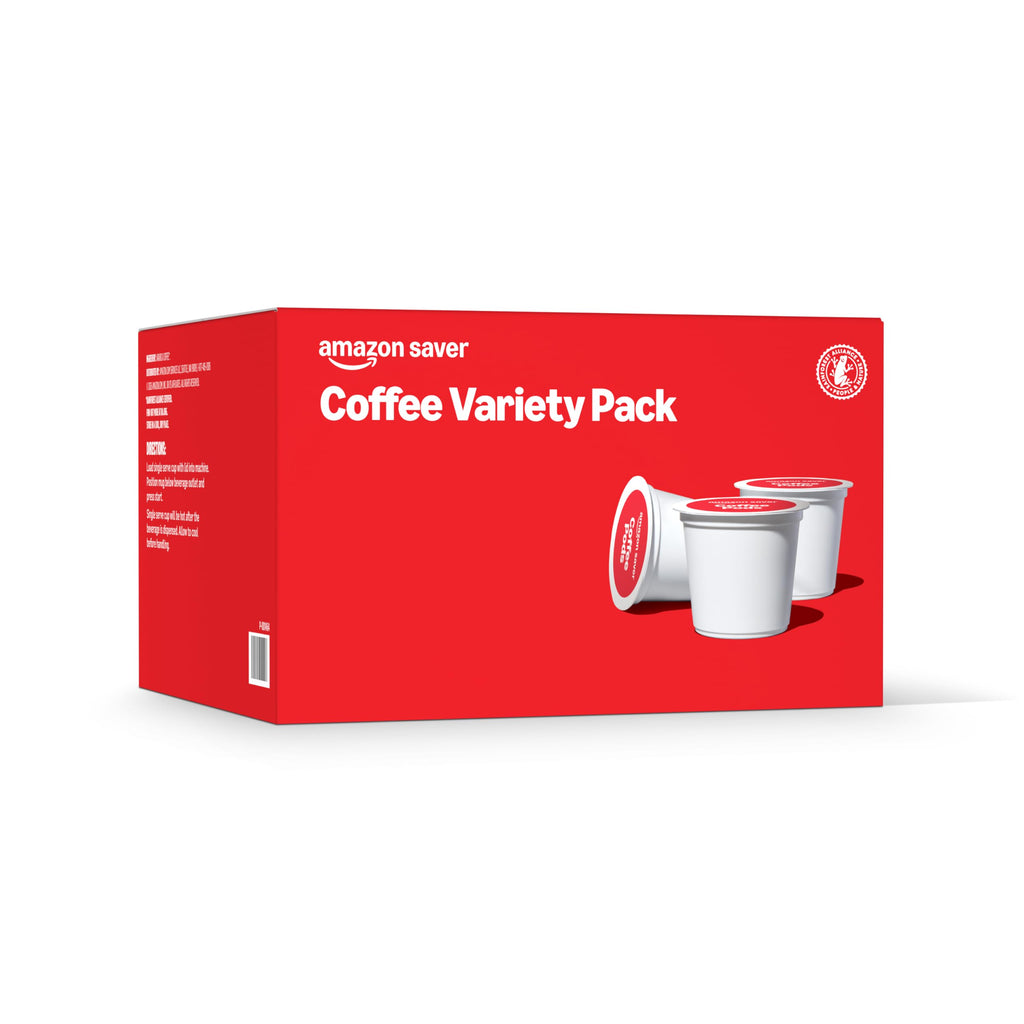 Amazon Saver, Coffee Pods, Variety Pack (French, Dark, Colombian), Compatible with Keurig 2.0 K-Cup Brewers, 100 Count