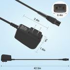 CGGXJP 15V Charger Cord Compatible with Philips Norelco HQ8505 3000 5000 6000 7000 9000 Series (Older Model) Multigroom MG5750 MG7750 MG7770 MG7790 Electric Shaver Razor Trimmer Adapter Charging Cord