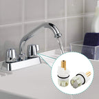 RP25513 faucet stem assembly Replacement Kit for two handle faucet repair kit with RP24096 Cartridge RP4993 Seats Springs RP24097 1/4 Turn stop, 2 Pack