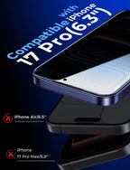 MAGIC JOHN Privacy 2 Pack for iPhone 17 Pro Screen Protector, Easy Install