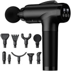 OLsky Massage Gun Deep Tissue 30 Speeds 9 Attachments Handheld (Black)