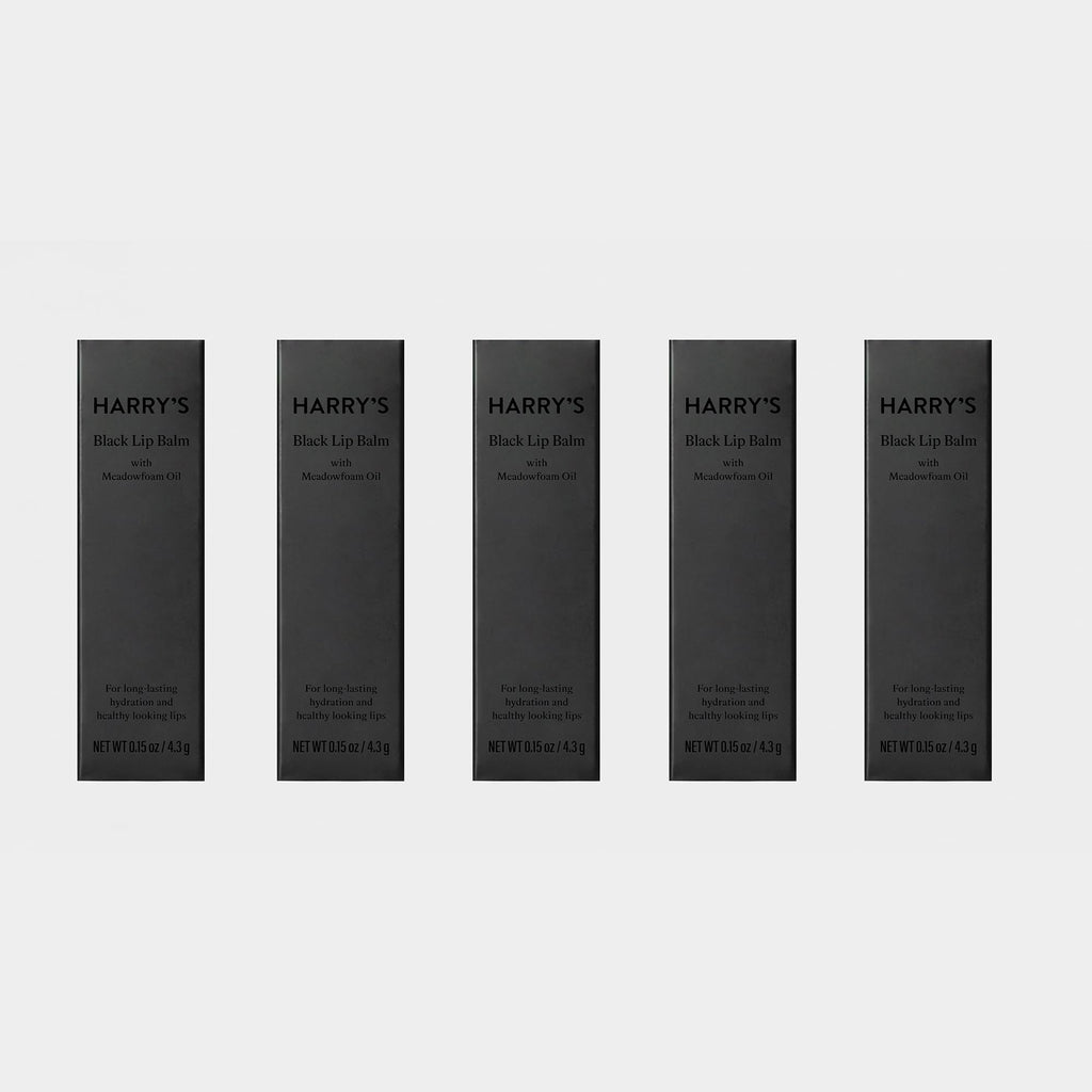 Harry's Black Lip Balm for Men - (5 Pack) Hydrating Men's Lip Balm with Natural Finish - Korean Skincare Technology with Meadowfoam Oil