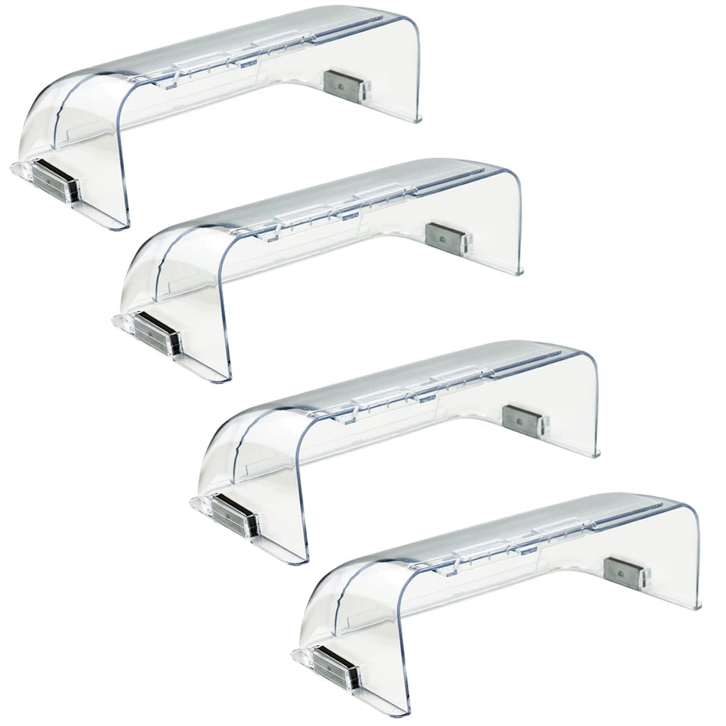 Binazon Heating & Air Vent Deflector for Vents, Sidewall, Ceiling, Floor Registers - Adjust Between 9"-14", Magnetic Vent Covers for Air Conditioning, Heat, AC, Floor, Under Furniture (4 Pack Clear)