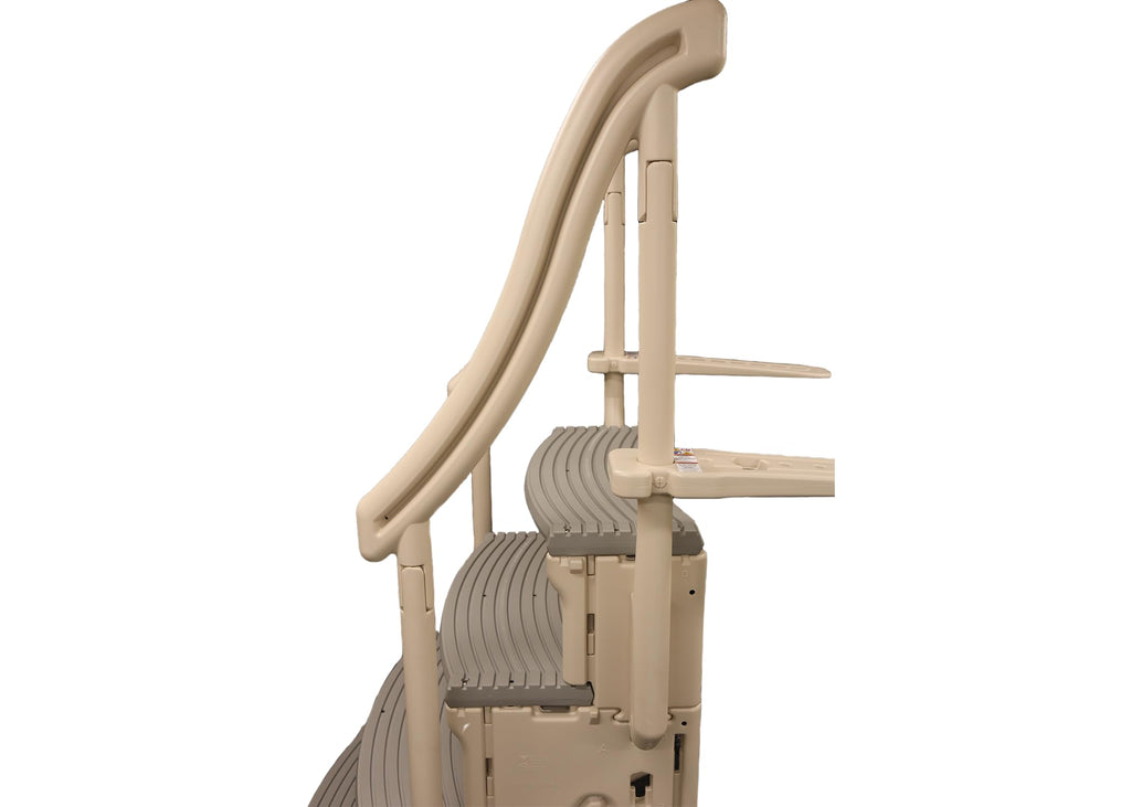 Confer Plastics Curve CCX-AG Drop in Above Ground Pool Step with Grey Treads - Base Step