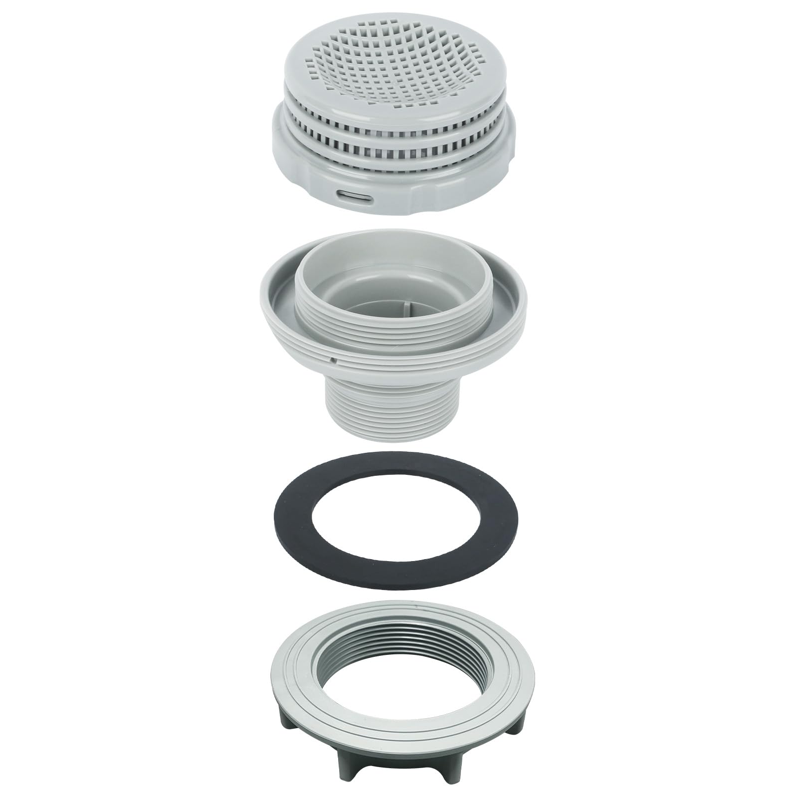 10746 （4 piece set）Strainer for Intex pool replacement parts, includes pool large filter parts 10744 10256 10255 threaded filter connector nut washer