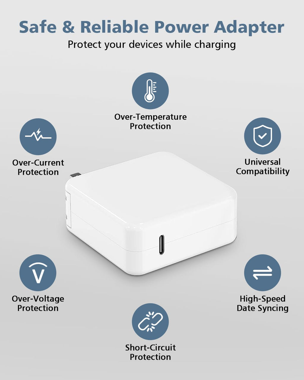 Mac Book Pro Charger - 100W USB C Charger Fast Compatible with MacBook pro/Air iPad Pro 12.9, 11 inch 2025-2018 M5 M4 M3 M2 M1 and All USB-C Laptops and Phones