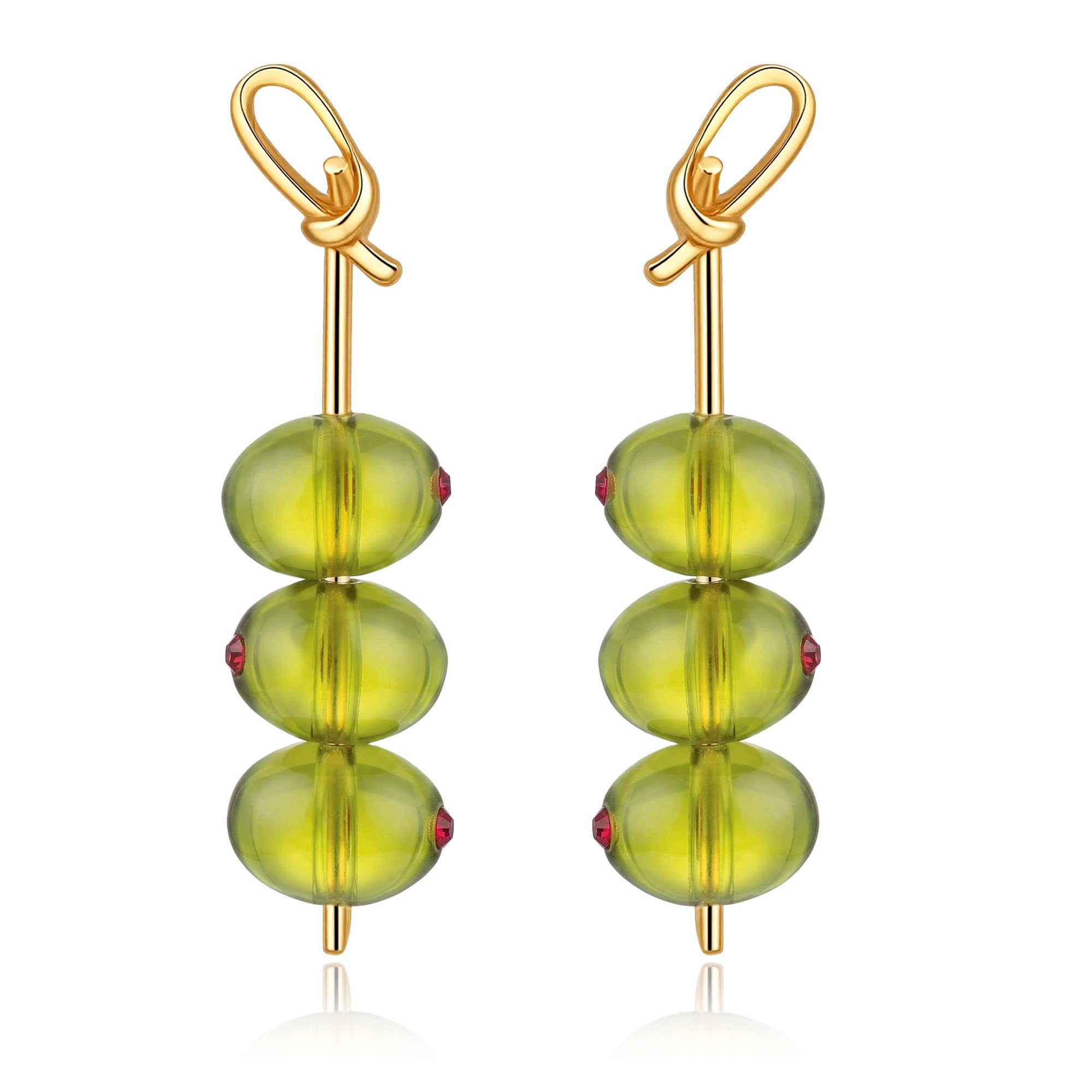 Trinckle Olive Dangle Earrings for Women Martini Earring for Cocktail Party