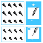Ring Doorbell Screws Replacement, Blue Double-Ended T6 T15 Screwdriver with 20Pcs/5Set Security Screws - Battery Change & WiFi Setup for Video Doorbell Camera Replacement Kits