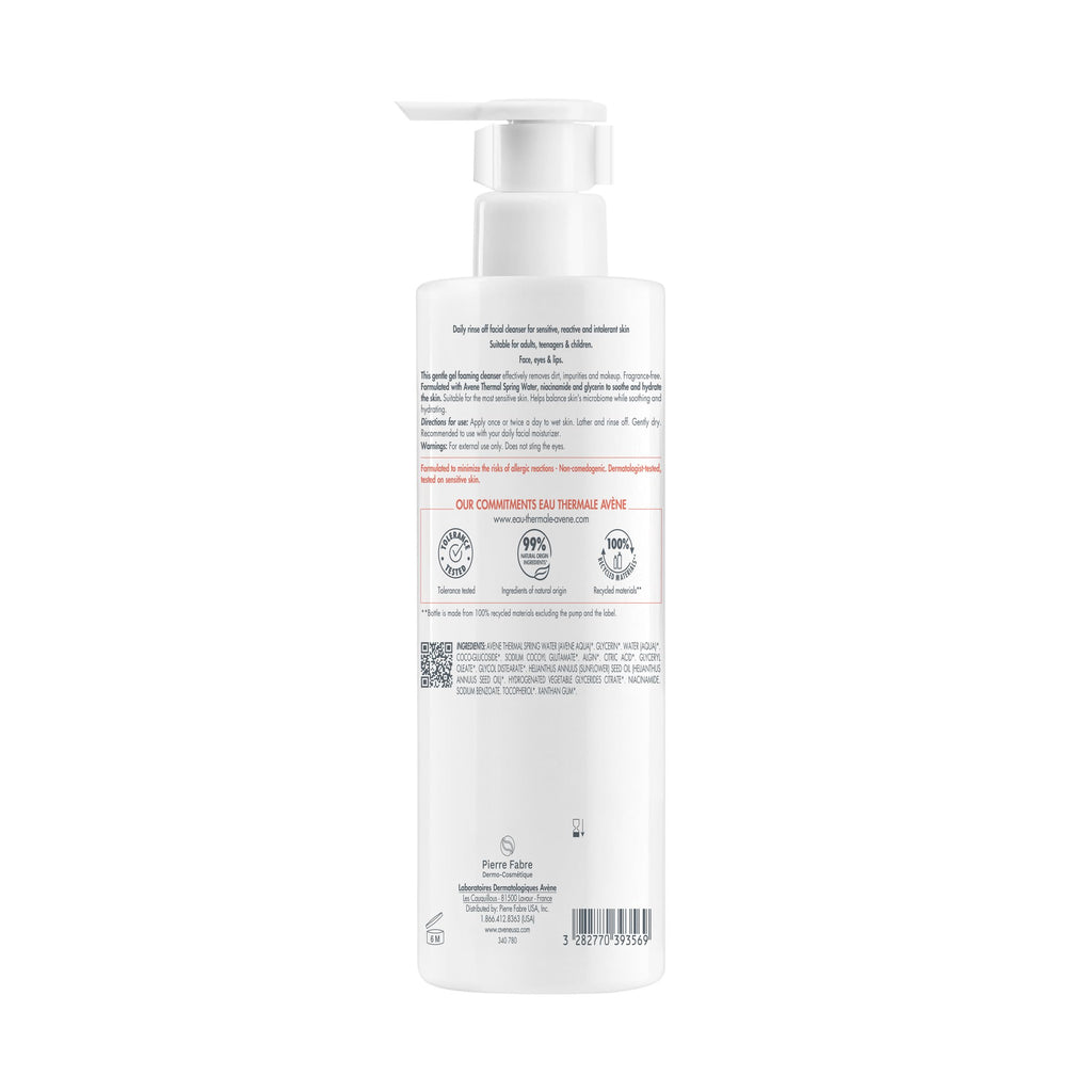 Avène Tolerance Daily Foaming Facial Cleanser, For All Skin Types Including Sensitive, Reactive Skin, Glycerin & Niacinamide Daily Use Face Wash, Fragrance-Free, Dermatologist Tested, Non-Comedogenic