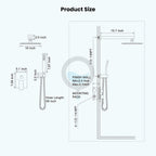 gotonovo Rainfall Bathroom Shower System Rain Shower Head and Handle Set Wall Mounted Shower Complete Combo Solid Brass Pressure Balancing Shower Mixer Valve 16 Inch Polished Chrome