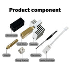 HzdaDeve 0.4MM Ceramic Hotend for Centauri Carbon Print Head Extruder Kit Hot End Heat Sink Hardened Steel Brass Nozzles with Extra 2PK Silicone Cover and 2PK Nozzle Brushes for Elegoo Centauri