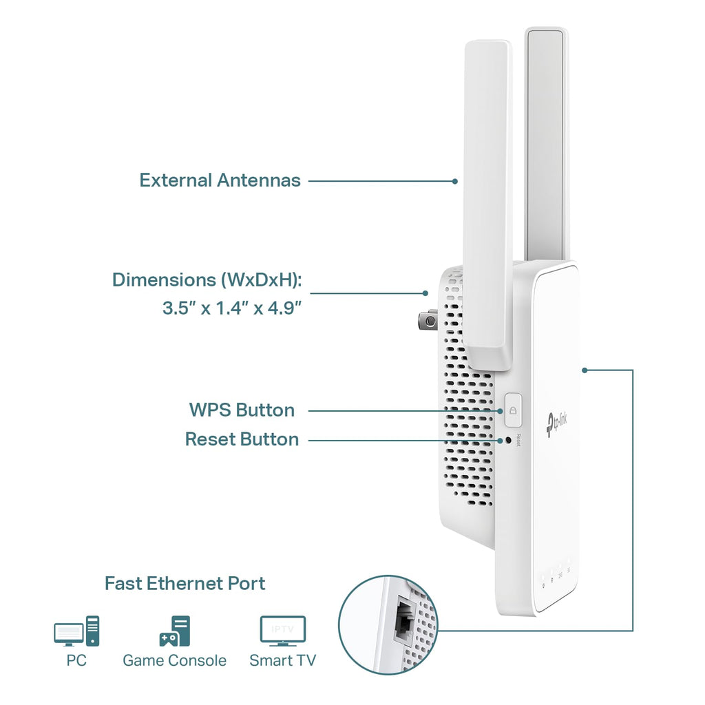 TP-Link AC1200 WiFi Extender Dual Band 5GHz/2.4GHz (RE315)