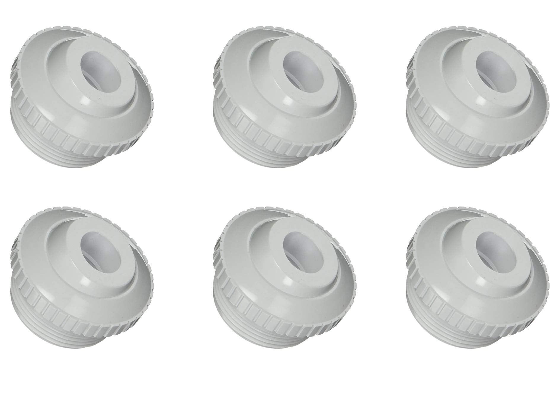 MAKHOON 3/4" Directional Flow Eyeball Inlet Jet for Compatible with Hayward SP1419D with 1-1/2" MIP Threa White Opening Hydrostream Return Jet Replacement Part(6 Pack)