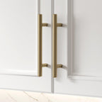 Goldenwarm 20 Pack 2-1/2 inch Champagne Bronze Cabinet Pulls Gold Cabinet Handles Stainless Steel Drawer Pulls, Durable Kitchen Cabinet Handles - Bathroom Bedroom Dresser Handles Easy DIY Upgrade
