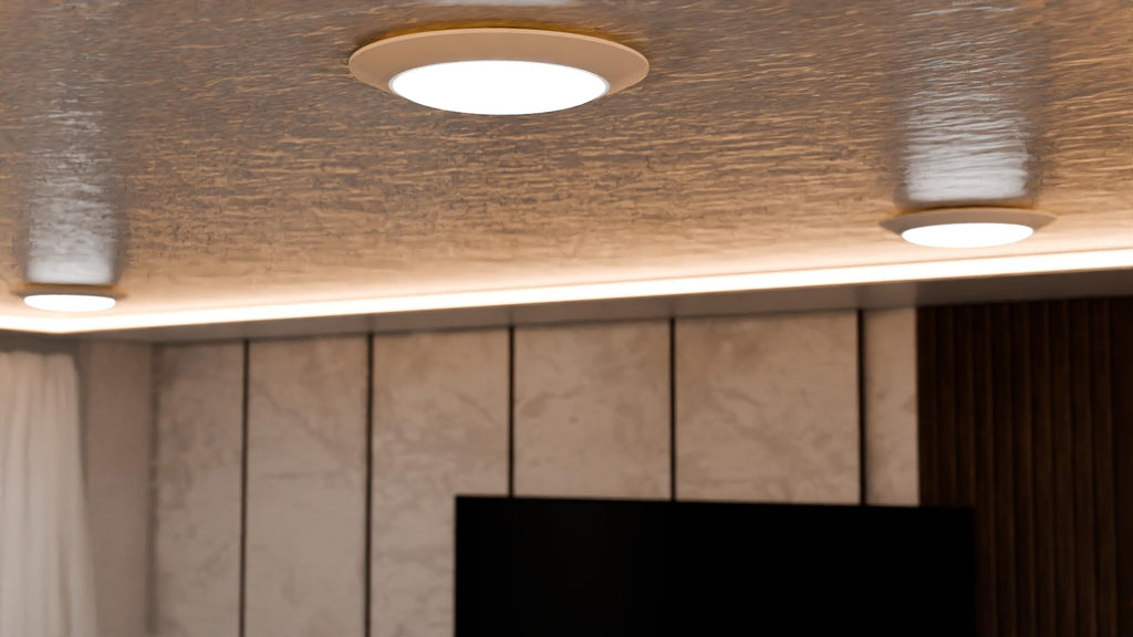 Lunabode LED 7.5 Inch Flush Mount Ceiling Light Fixture (6 Pack) - 16.5W, 1500Lm, 120V, 6000K Modern Kitchen Recessed Ceiling Lamp | Wet Location Dimmable LED Light | ETL, 4/6" J-Box