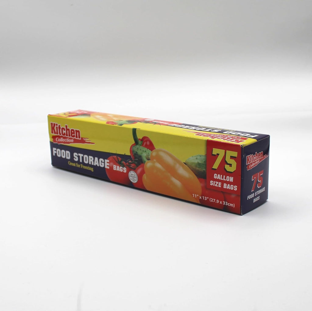 PARTY BARGAINS 1 Gallon Size Food Storage Bags with Twist-Ties. [1800 Bags] (24 Boxes of 75 Bags Each) 11 x 13 inches. Easy & Convenient for Kitchen, Office, Commercial, & Home use