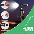 Hold 440 Lbs Walking Cane for Men & Women Aluminum Alloy Lightweight Height Adjustable Walking Stick Heavy Duty Foldbale Free Standing Cane with LED for Seniors Adults Black
