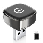 Wireless Carplay Adapter, Suitable for Vehicles Equipped with Cabled CarPlay, Plug and Play Feature enables Fast and Stable CarPlay Wireless Connection, Suitable for 800+ Vehicles (Grey)