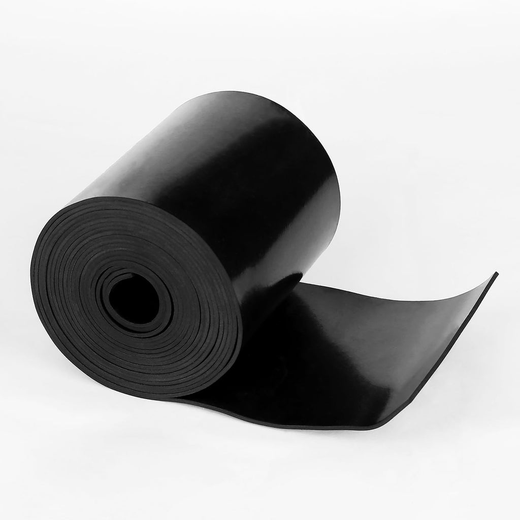 WochiTV Solid Rubber Strips Rolls, 4" Wide x 1/16" Thick x 120" Long Neoprene Rubber Sheets Perfect for DIY Gasket Material, Sealing, Liner, Shield, Padding, Mat