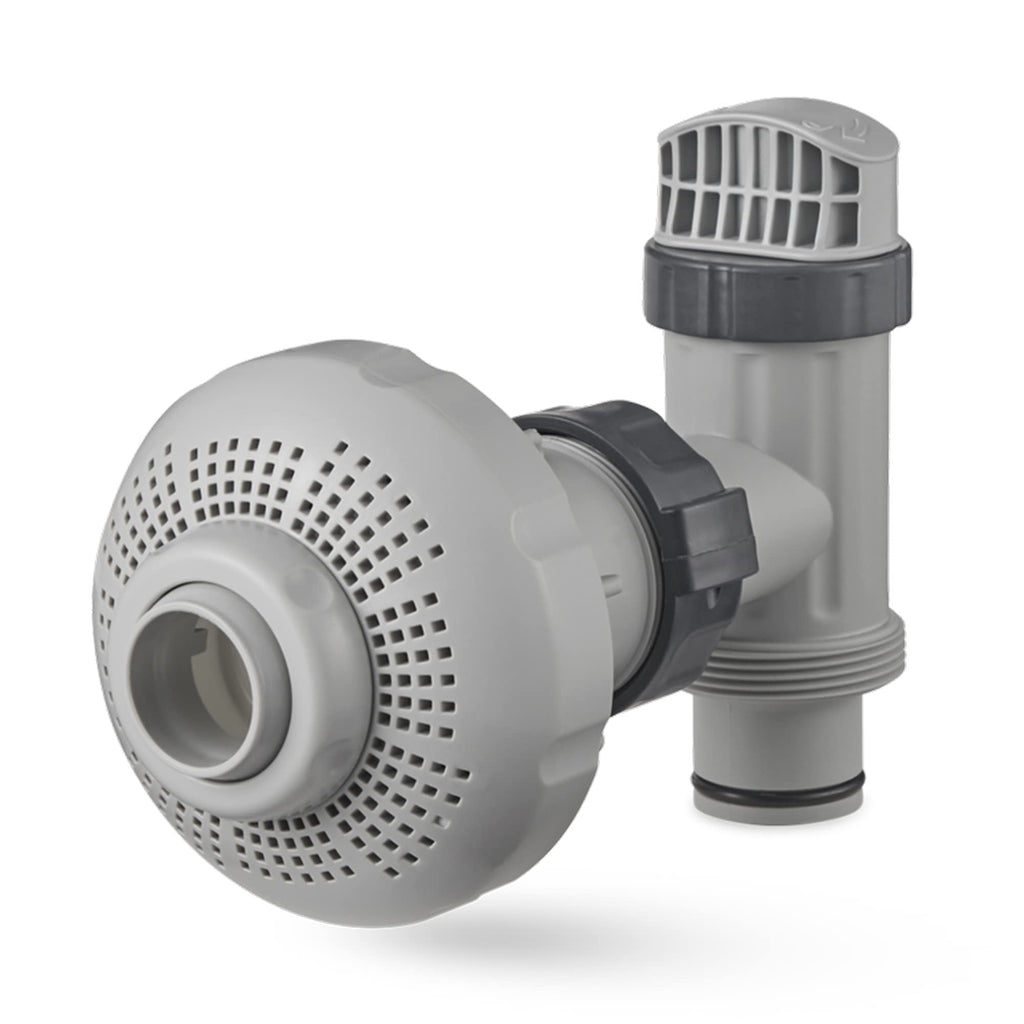 Intex 26005E Above Ground Swimming Pool Inlet Air Water Jet Part Kit with Plunger Valve, Strainer Connector, Jet Nozzle, Strainer Grid & More