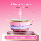 500ML Large Capacity Essential Oil Diffuser, Ultrasonic Aromatherapy Diffuser with 7 Color LED Lights with Remote Control, Cool Mist Humidifier, Timed Mist, Auto Shut-Off (Pink)