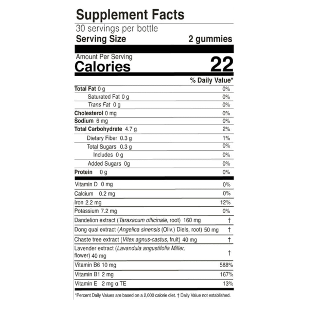 FARMASi Nutriplus Cycle Plus Gummies, Vegan Women Support Supplement with Botanical Extracts and Vitamin B6, Strawberry Lime Flavor, 60 Gummies, 5.8 oz