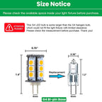 Makergroup T3 G4 Bi-pin LED Light Bulbs, 12VAC/DC Low Voltage 3Watt Daylight White 6000K for Outdoor Landscape Lighting Path Deck Step Paver Driveway Lights 4-Pack