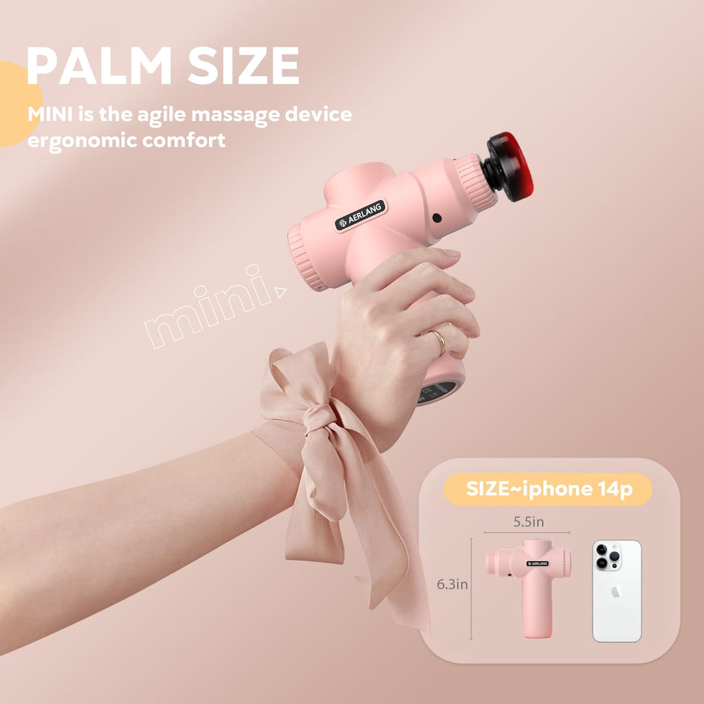 AERLANG Christmas Gift for Women Massage Gun with Heat deep Tissue Pink